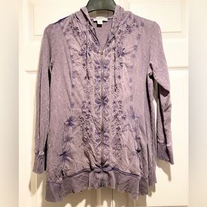 ⭐️ Coldwater Creek Zip Up Hooded Shirt